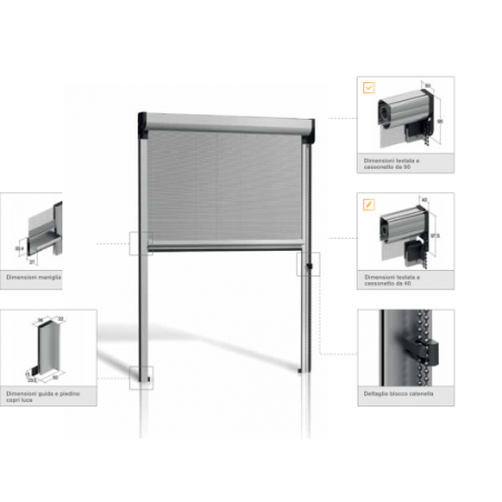 Zanzariera in alluminio a catena